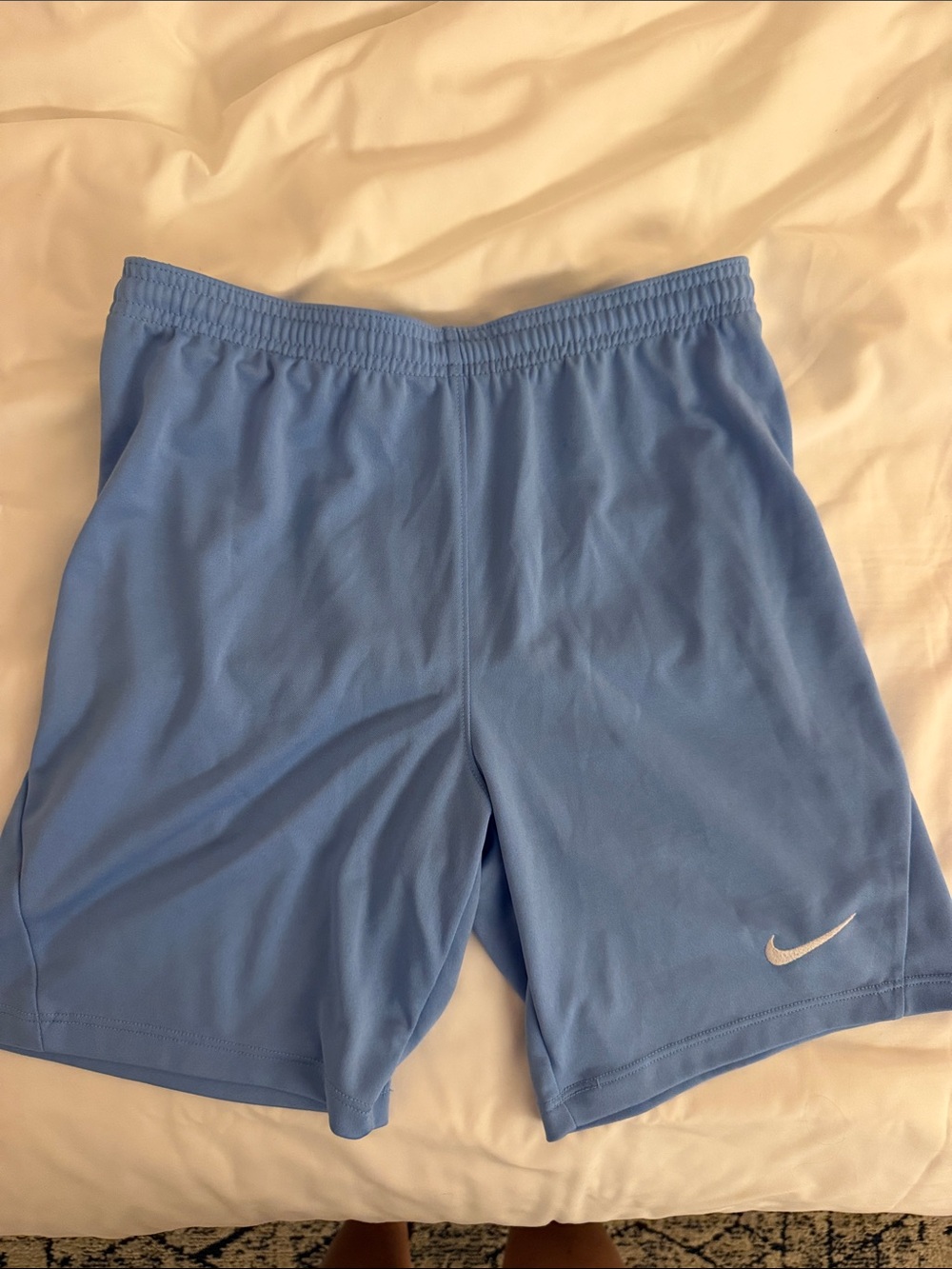Nike youth Light Blue Performance Shorts, youth large
